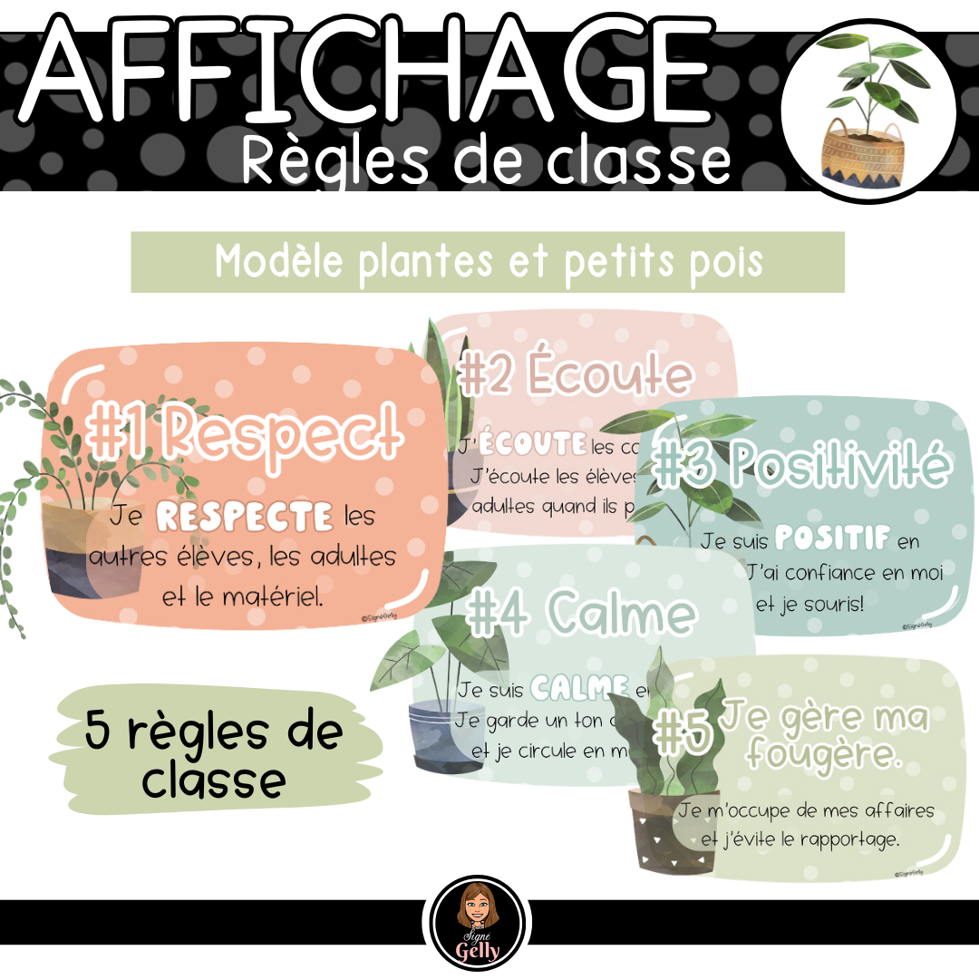 Nos règles de classe- Plantes et petits pois