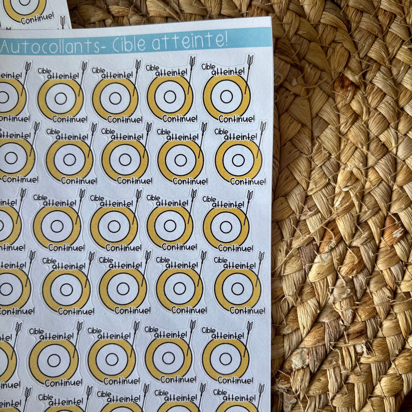 Autocollants- Cible atteinte!