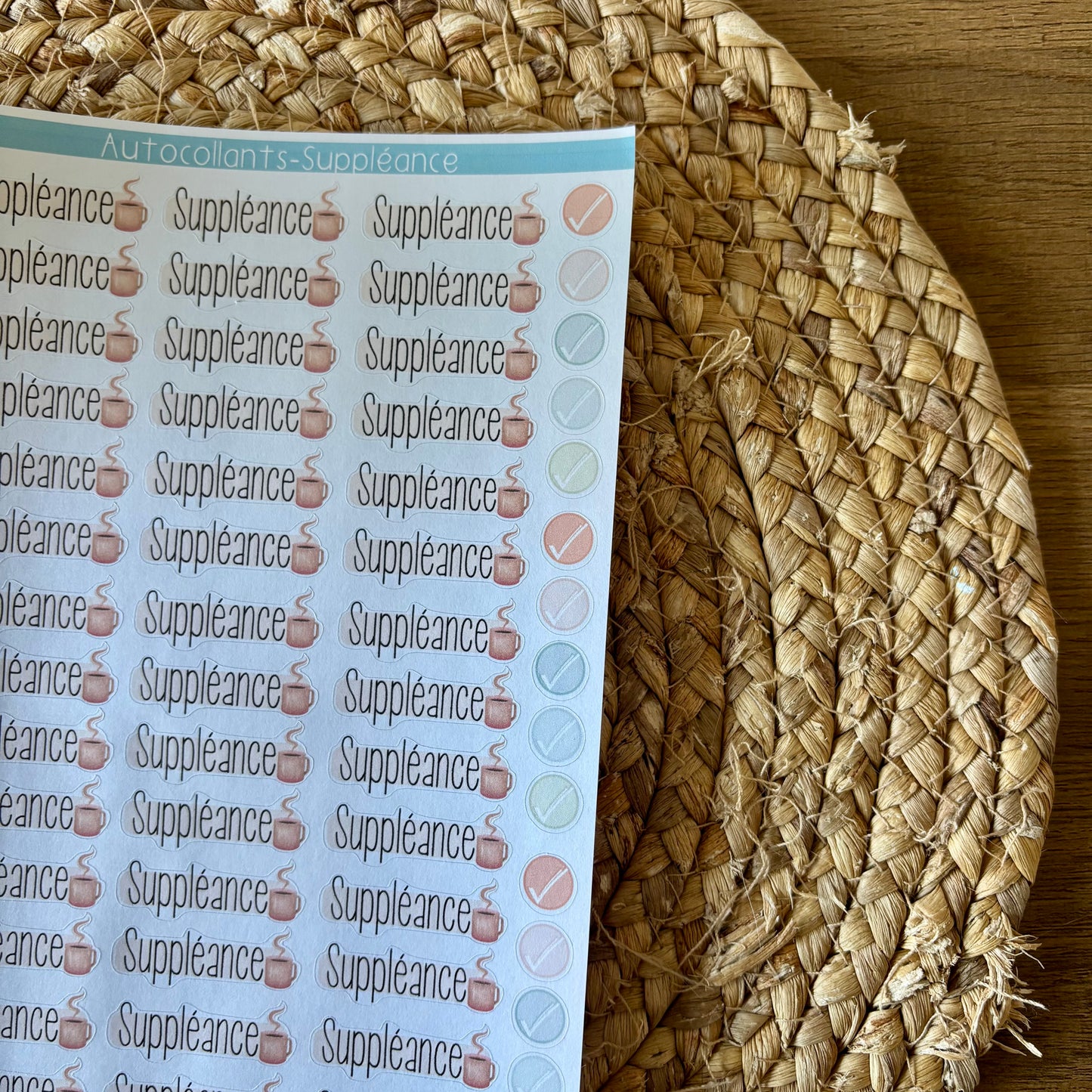 Autocollants- Suppléance