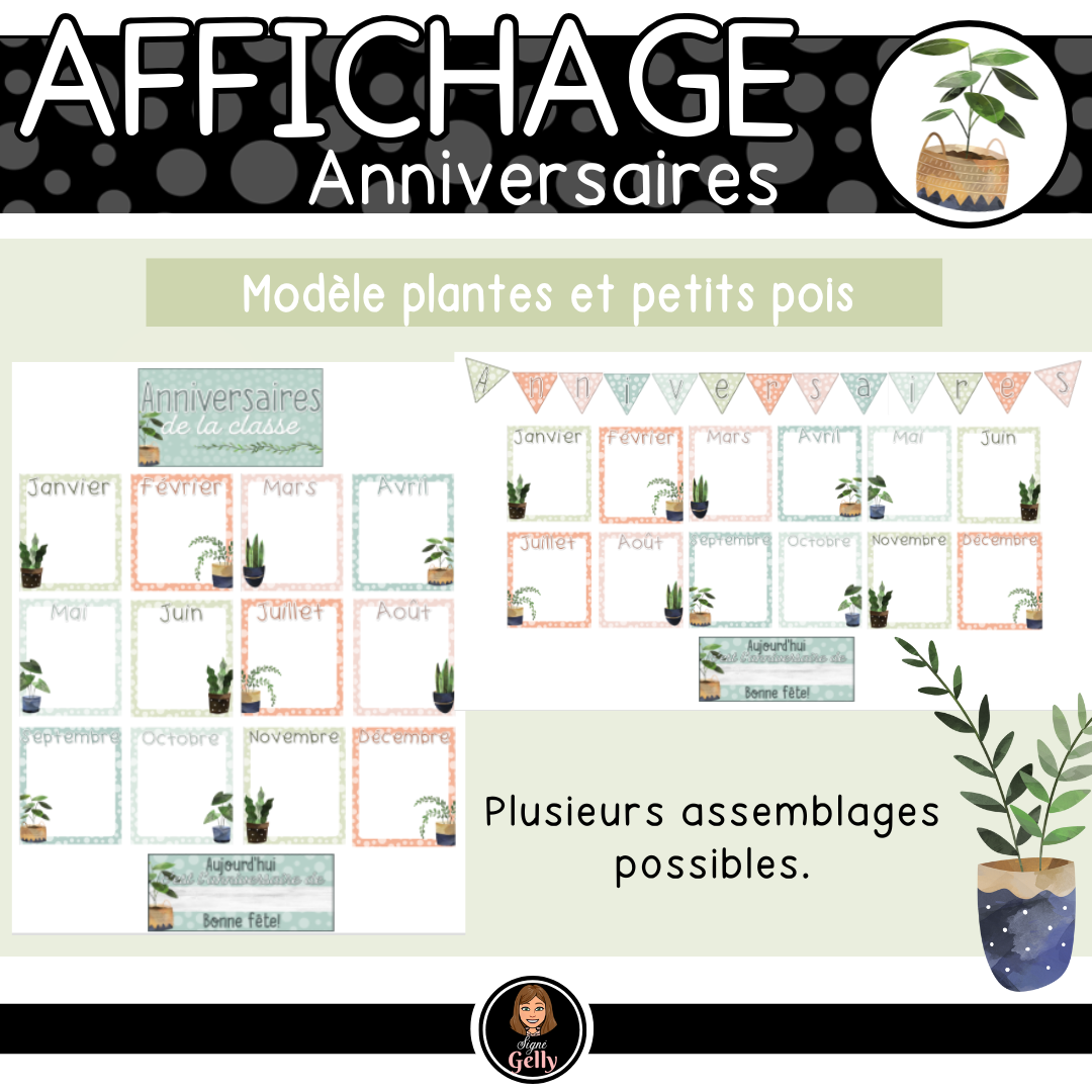 Anniversaires- Plantes et petits pois