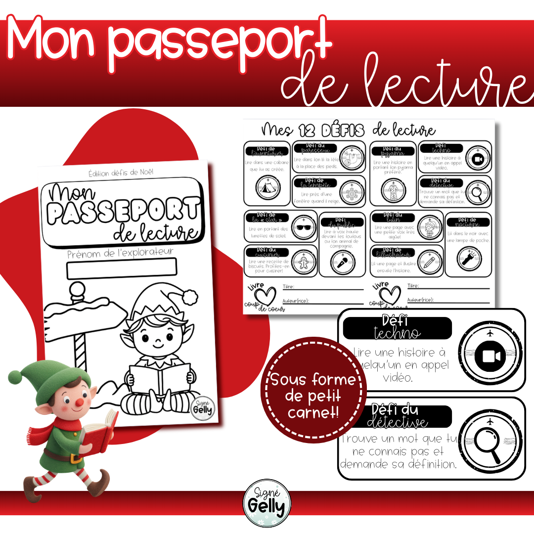 Mon passeport de lecture- 12 défis pour Noël