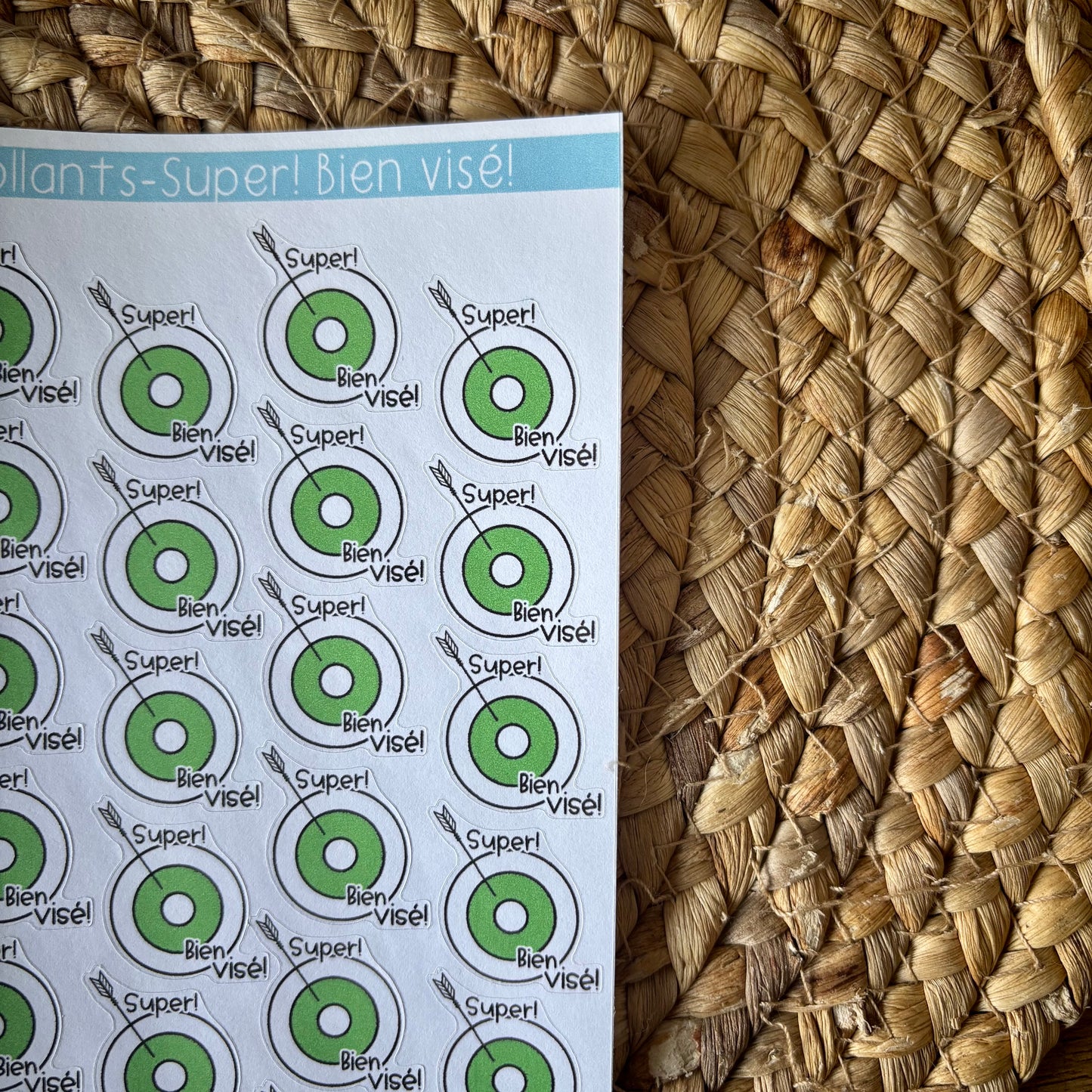 Autocollants- Super! Bien visé!