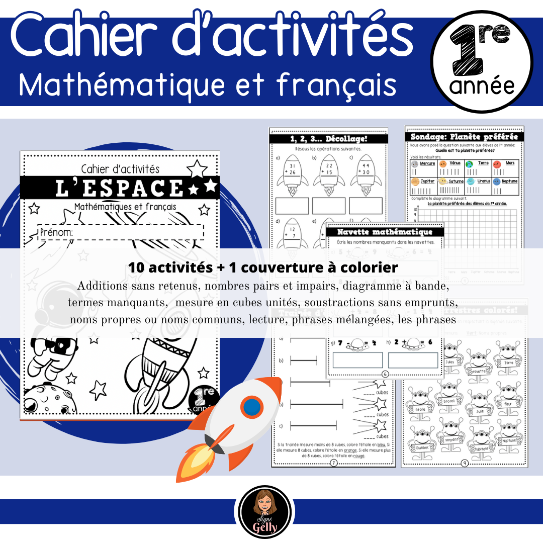 Cahier d'activité 1ère année- L'espace