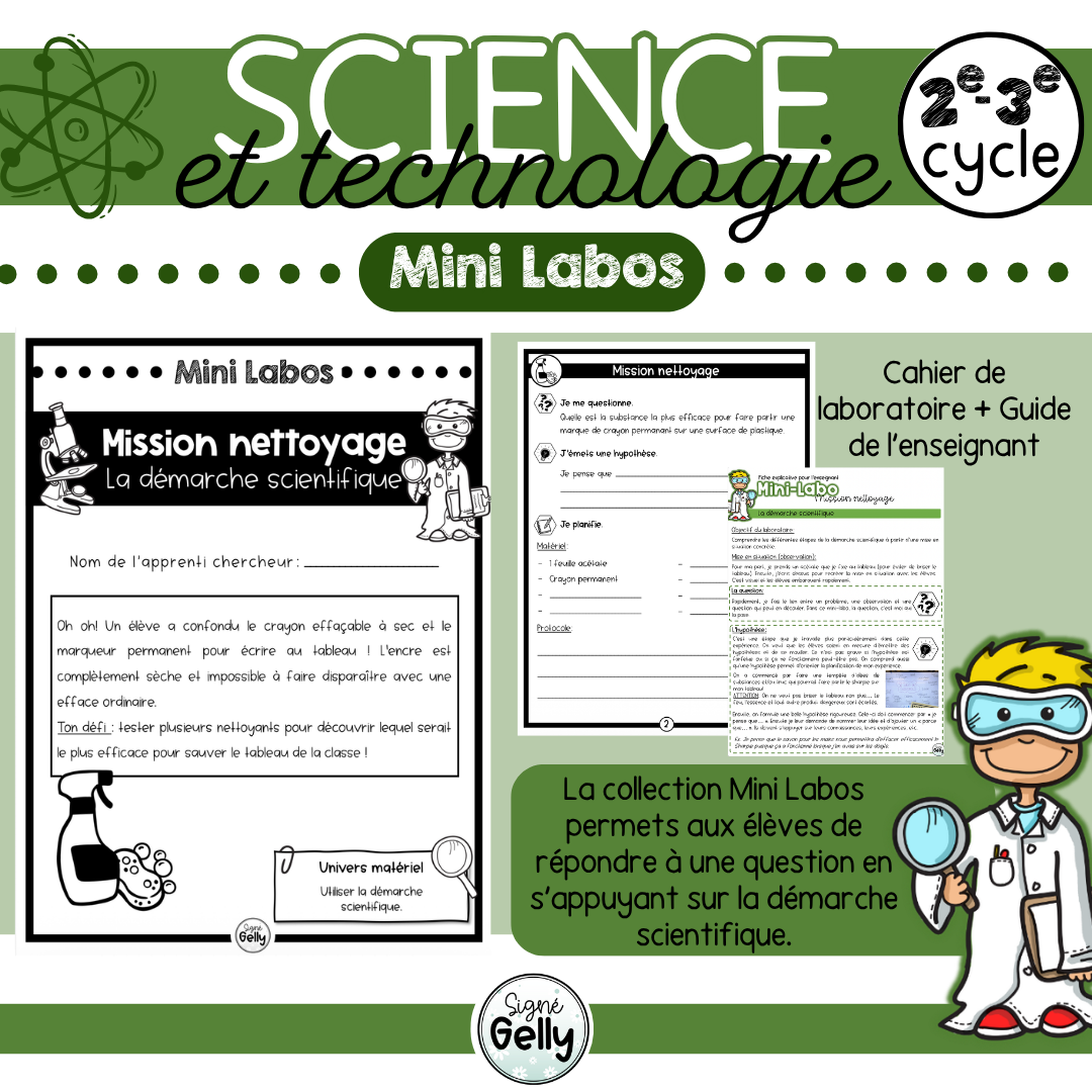 Mini labos - Mission nettoyage
