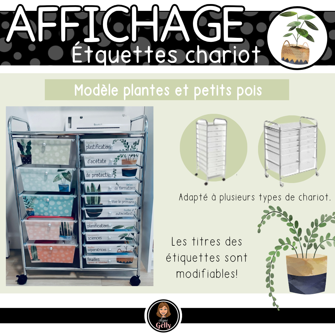 Étiquettes pour chariot - Plantes&Petitspois