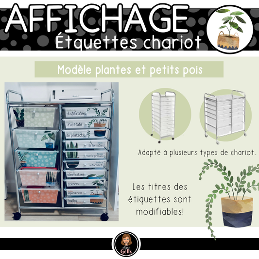 Étiquettes pour chariot - Plantes&Petitspois