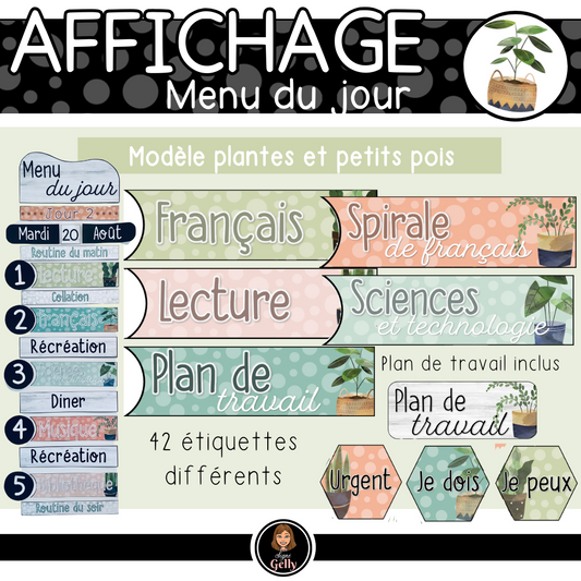 Menu du jour- Plantes&Petitspois