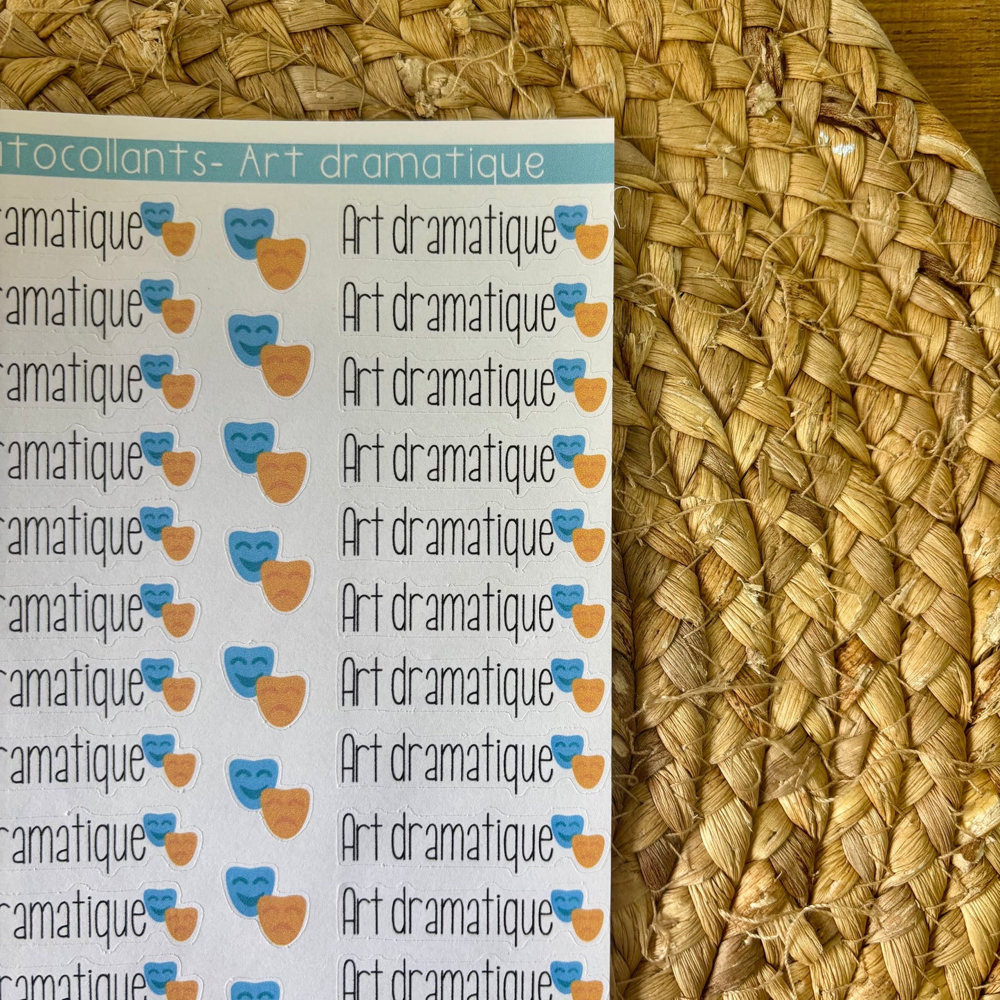 Autocollants- Art dramatique