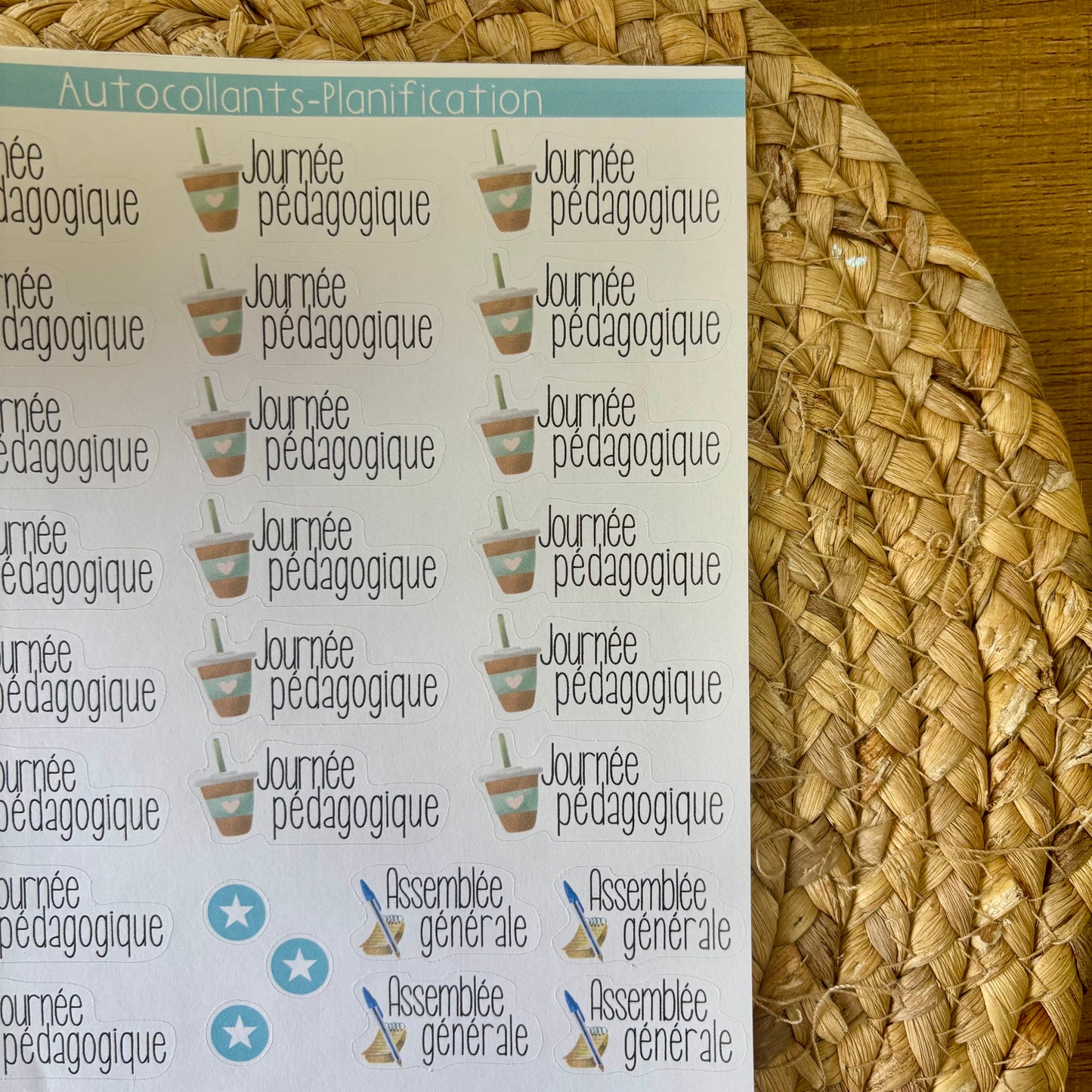 Autocollants- Planification