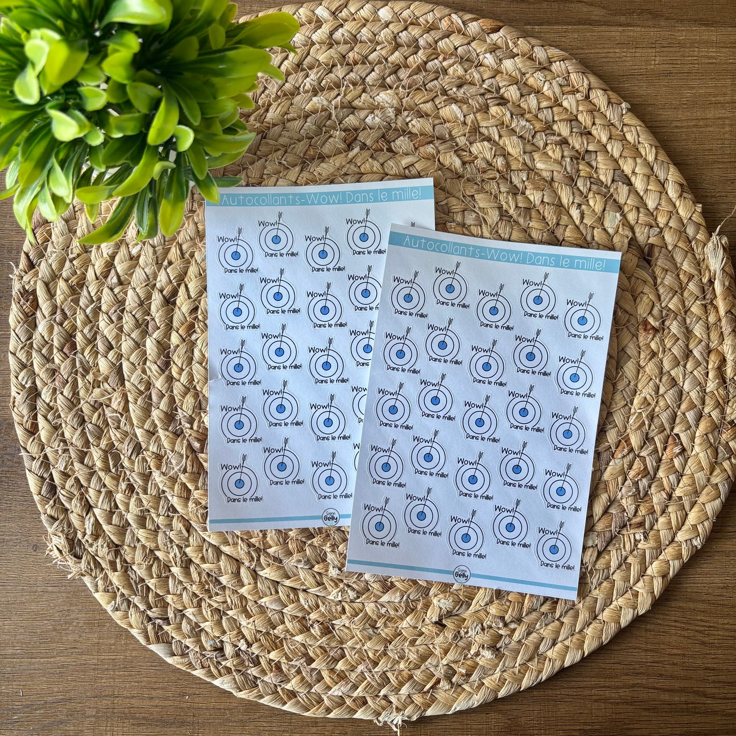 Autocollants- Wow! Dans le mille!