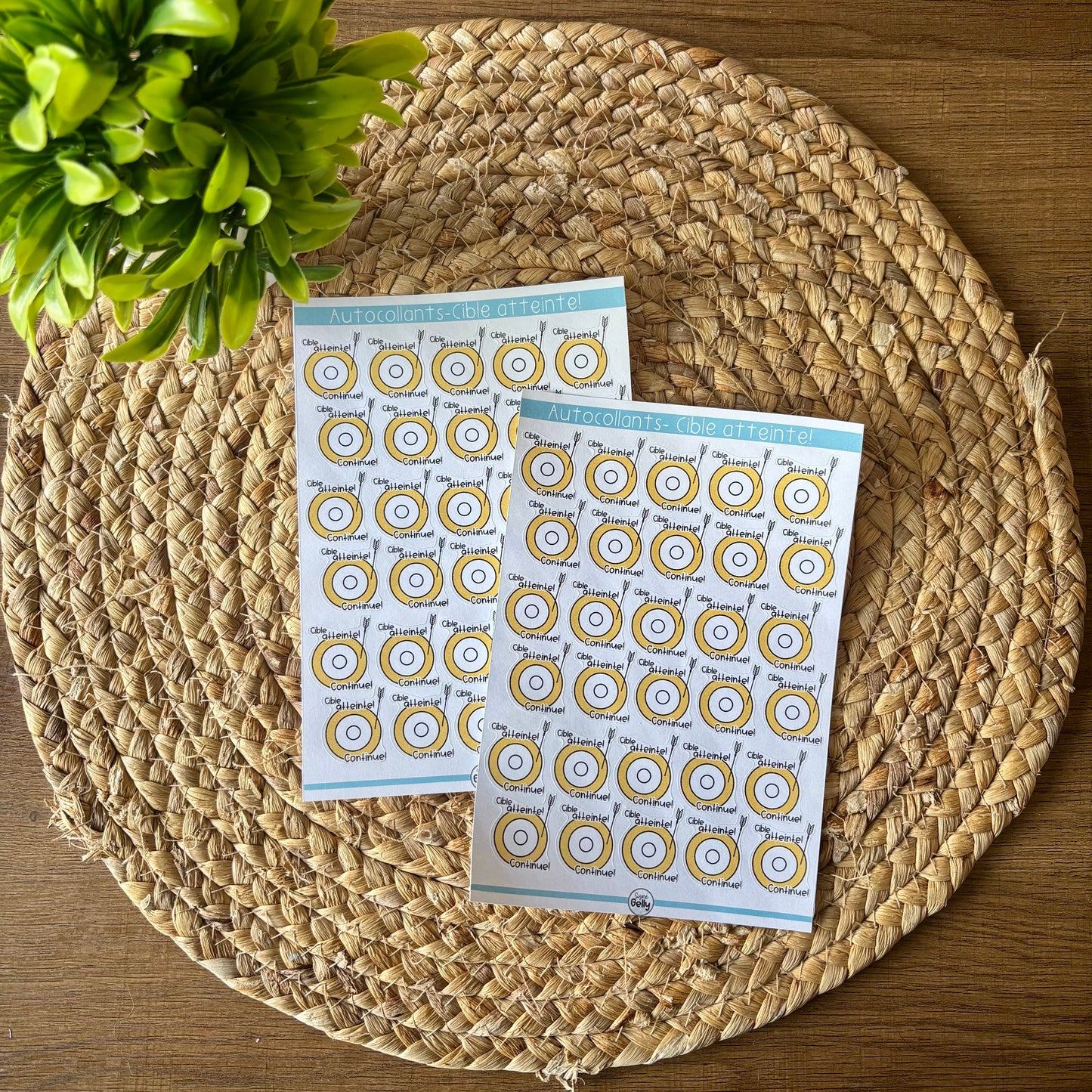 Autocollants- Cible atteinte!