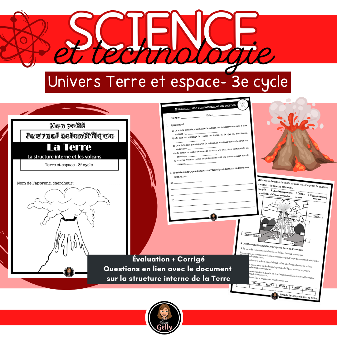 Évaluation sur la structure interne et les volcans