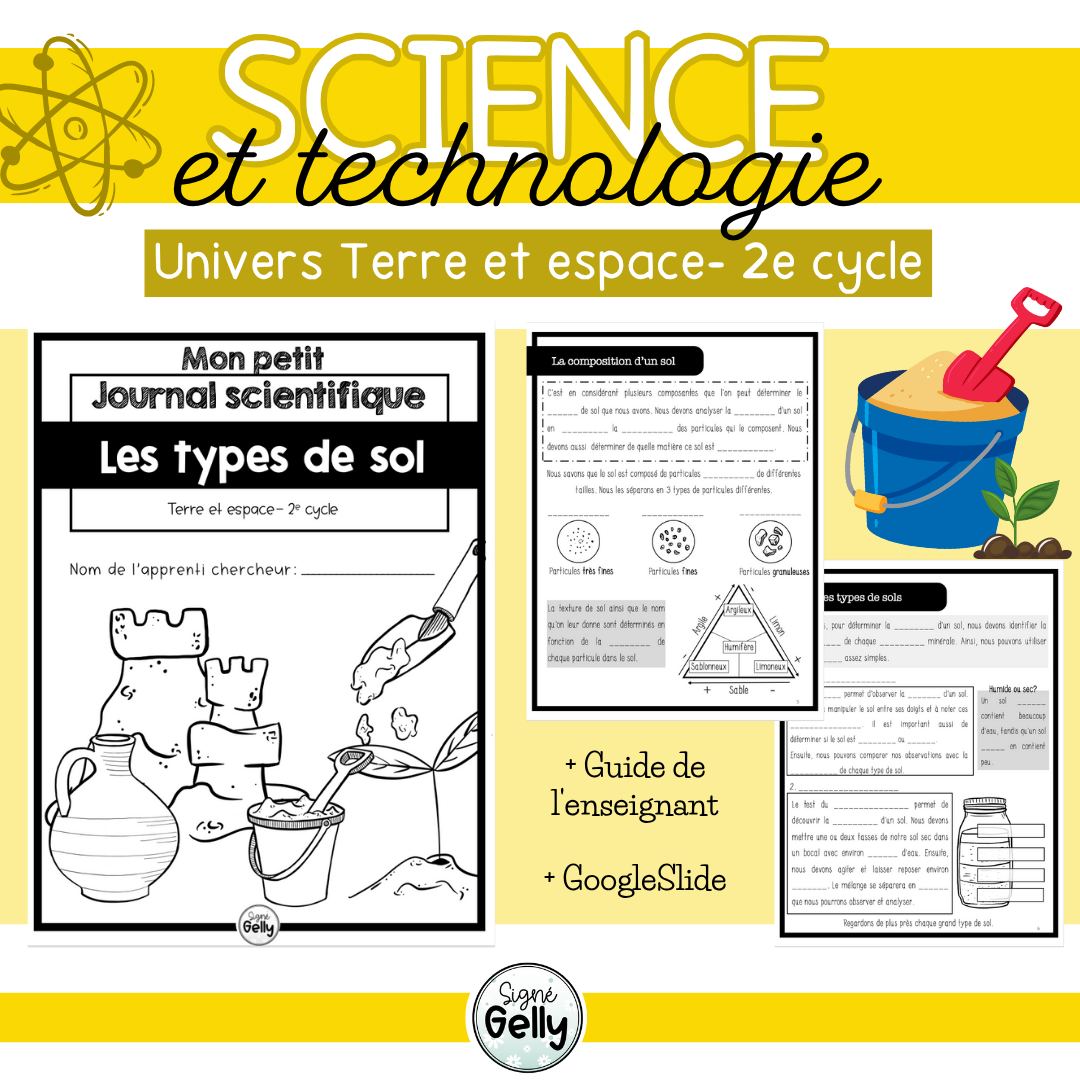 Mon petit journal scientifique- Type de sol