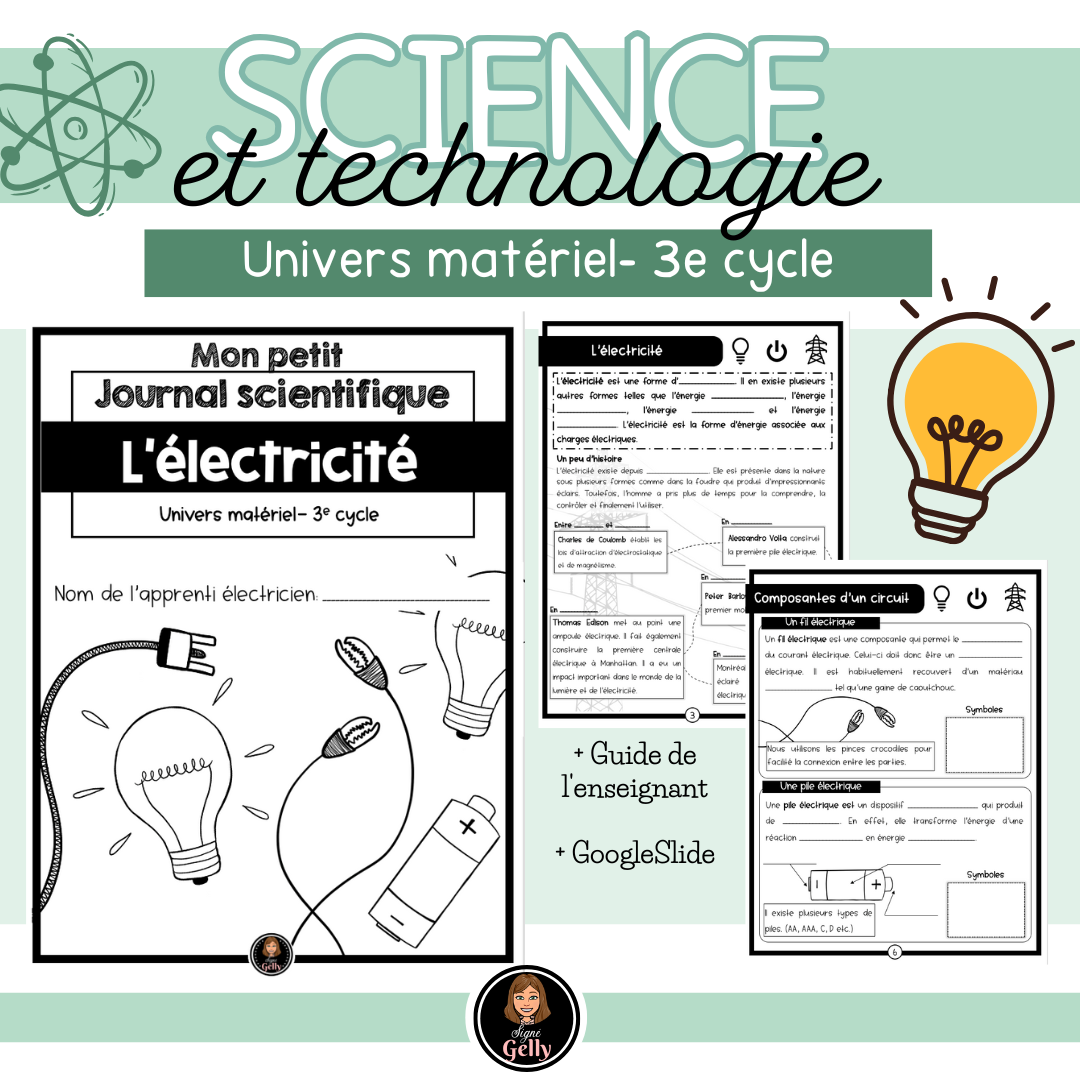 Mon petit journal scientifique- L'électricité