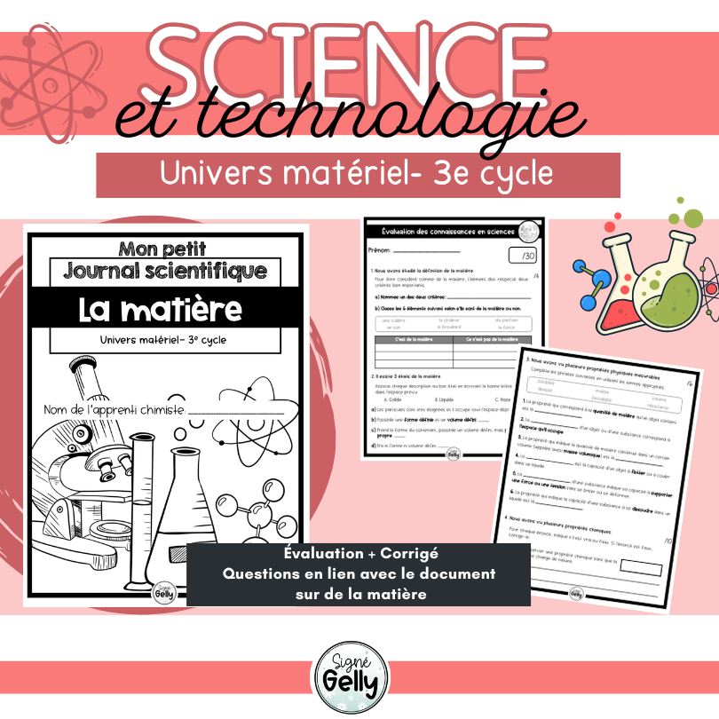 Évaluation sur la matière