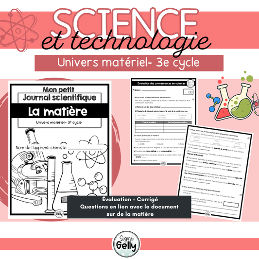 Évaluation sur la matière