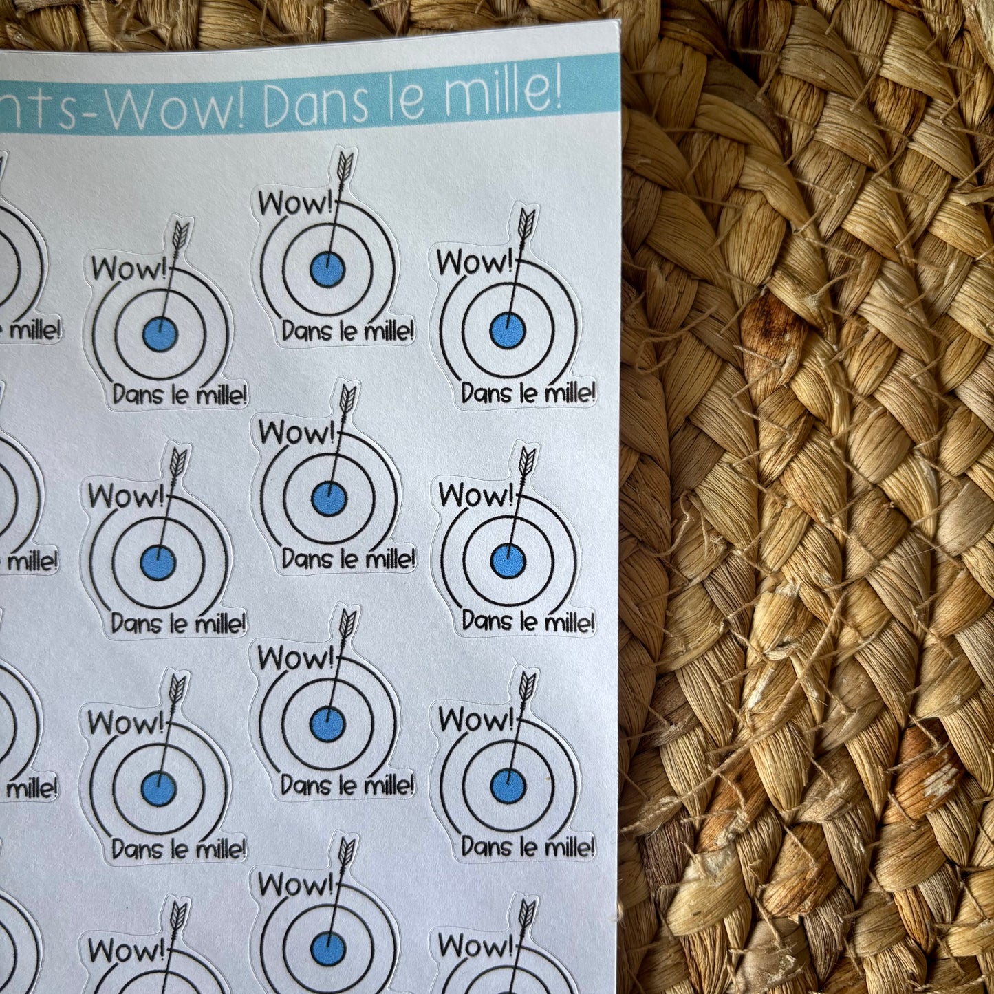 Autocollants- Wow! Dans le mille!