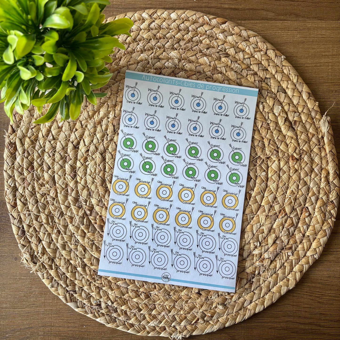 Autocollants- Cibles de progression