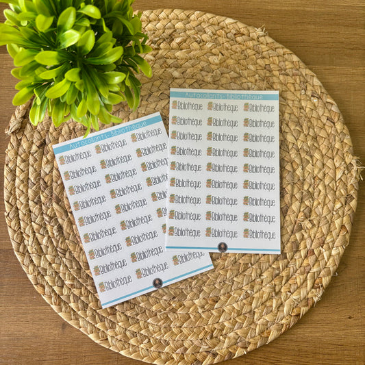 Autocollants- Bibliothèque