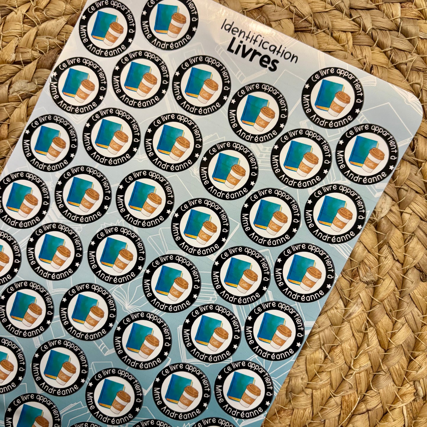 Autocollant- Identification de livres