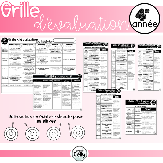 Grille d'évaluation en écriture _ 4e année