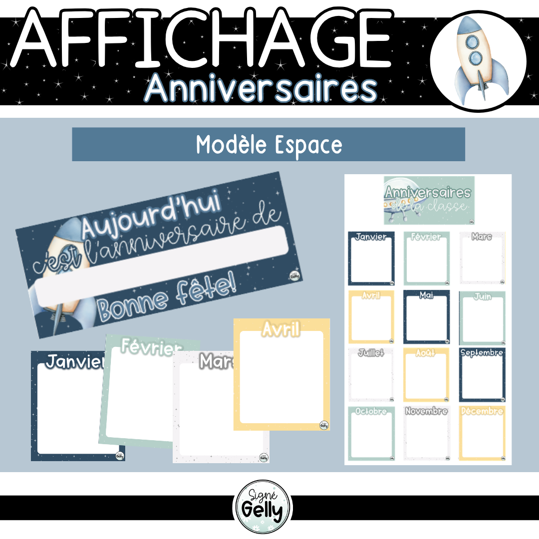 Anniversaires- Espace