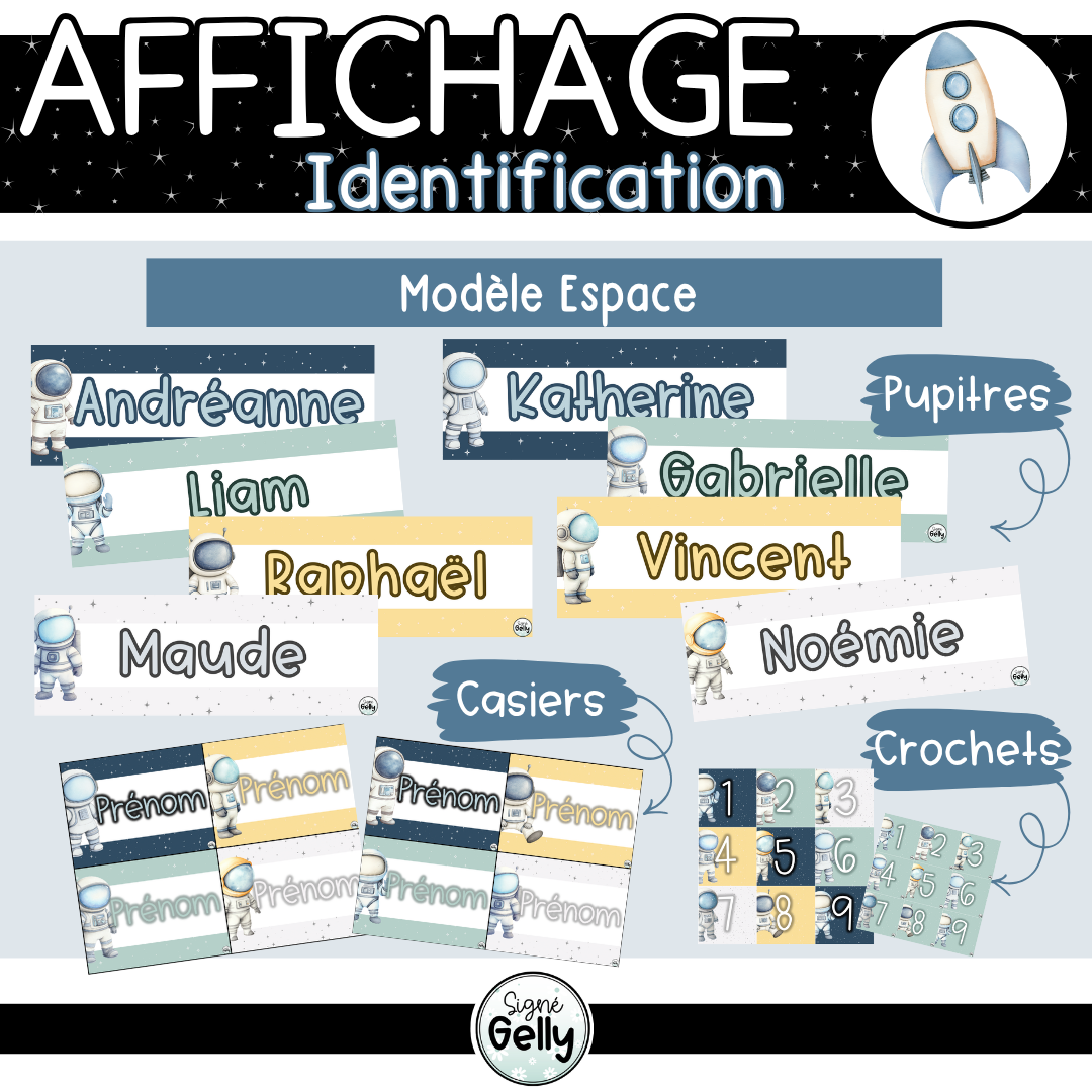 Identification pupitre - Espace