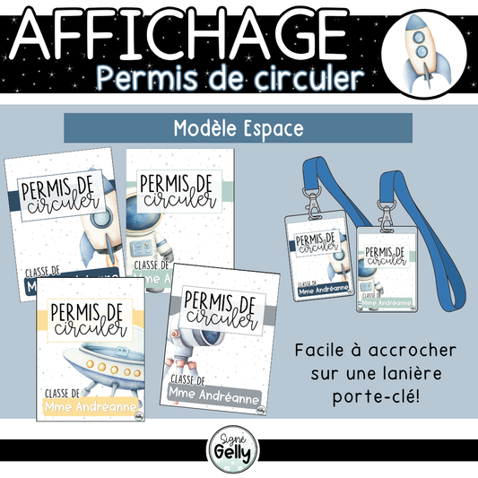 Permis de circuler - Espace